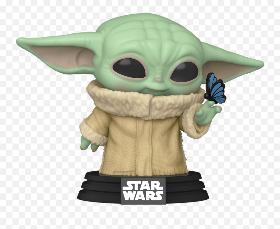 Mando Shows His Face In Funkos New The - Funko Pop Grogu With Butterfly Emoji,Star Wars There Is No Emotion