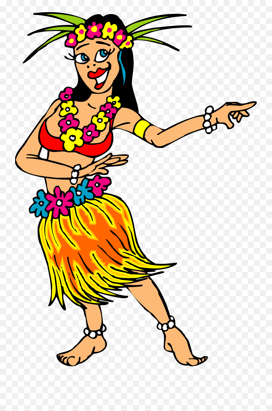Dancer Clipart Luau Dancer Luau - Hawaiian Clip Art Emoji,Hula Girl Emoji