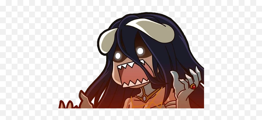 Telegram Sticker 9 From Collection Albedo Overlord Emoji,Overlords Emojis