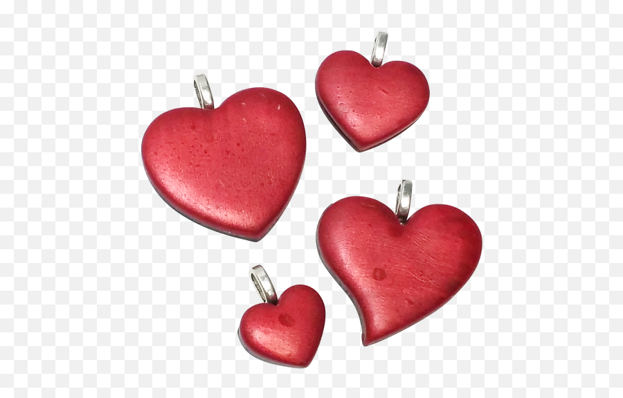 Matte Red Heart Pendant - Xlarge Emoji,