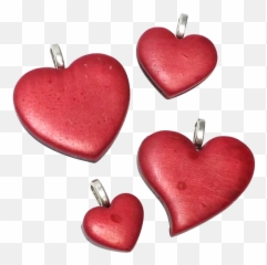 Matte Red Heart Pendant - Xlarge Emoji,