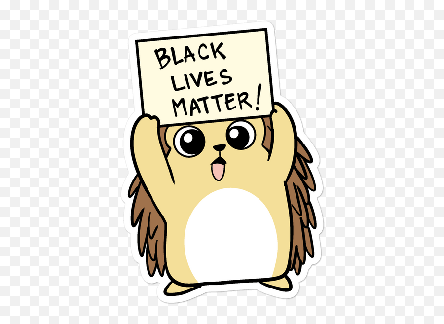 Black Lives Matter Porcupine Cartoon - Bubblefree Stickers Emoji,Humping Emoji Meme Cricket
