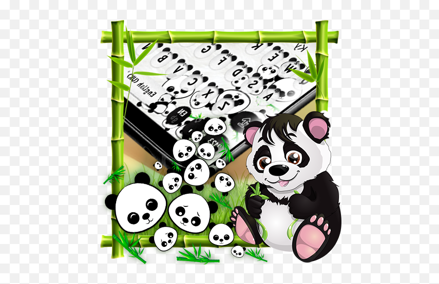 Download Cute Panda Gravity Keyboard - Dot Emoji,Dancing Emoticons Free Download