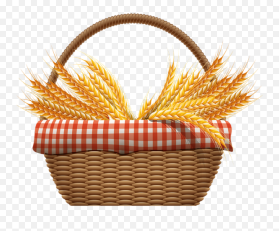 Basket Cute Wheat Sticker By Iona Lizzy Bond Lopez - Basket Of Wheat Clipart Emoji,Grain Emoji