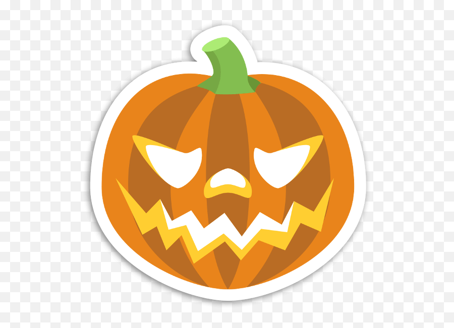 Emoji Sticker Orange Pumpkin - Jack O Lantern Sticker,Orange Emoji