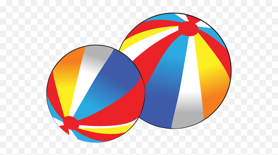 Beach Ball Clip Art 2 Image 3 2 - Clipartix 2 Balls Clipart Emoji,Beach Emoji Art