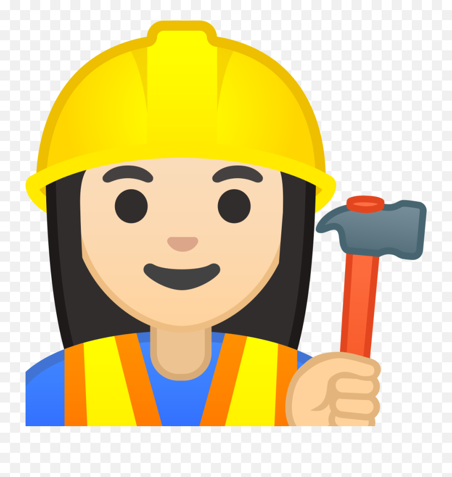 Woman Construction Worker Light Skin Tone Icon Noto Emoji - Construction Worker Emoji,Light Skin Emoji