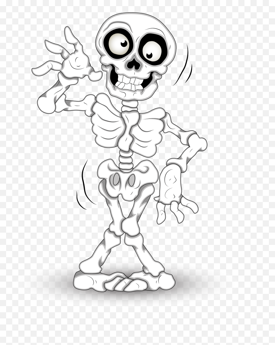 Arab Sword Black And White Clipart - Halloween Skeleton Cartoon Png Emoji,Skelton Emoji