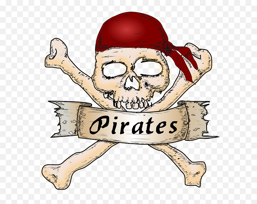 Pirates Skull Bones Crossbones In - Pirate Clip Art Emoji,Skull And Bones Emoji