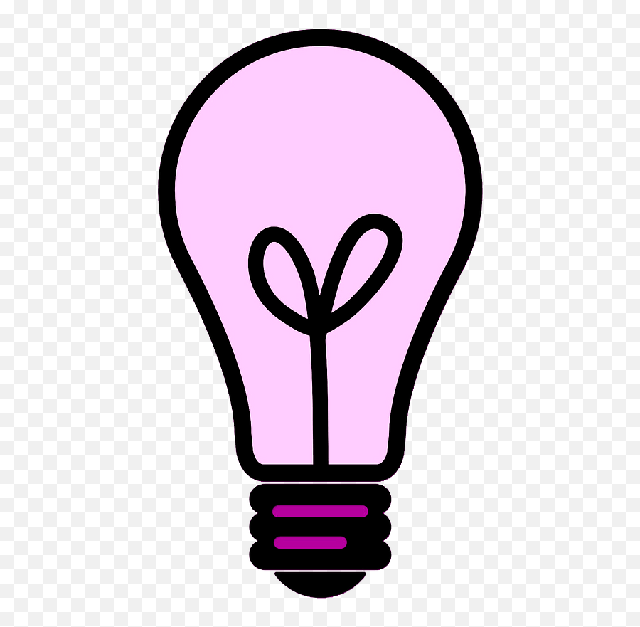 Pink Light Bulb Clipart Emoji,Light Bulb Emoji