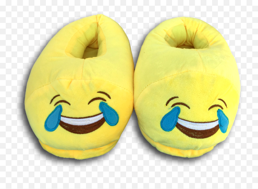 Hausschuhe Gr 35 - 43 Motivauswahl Happy Emoji,Emoticon Lachen