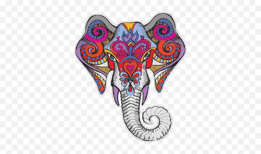 Elephant Design Slim Hybrid Rugged - Traditional Indian Art Elephant Emoji,Iphone Emojis Elephant