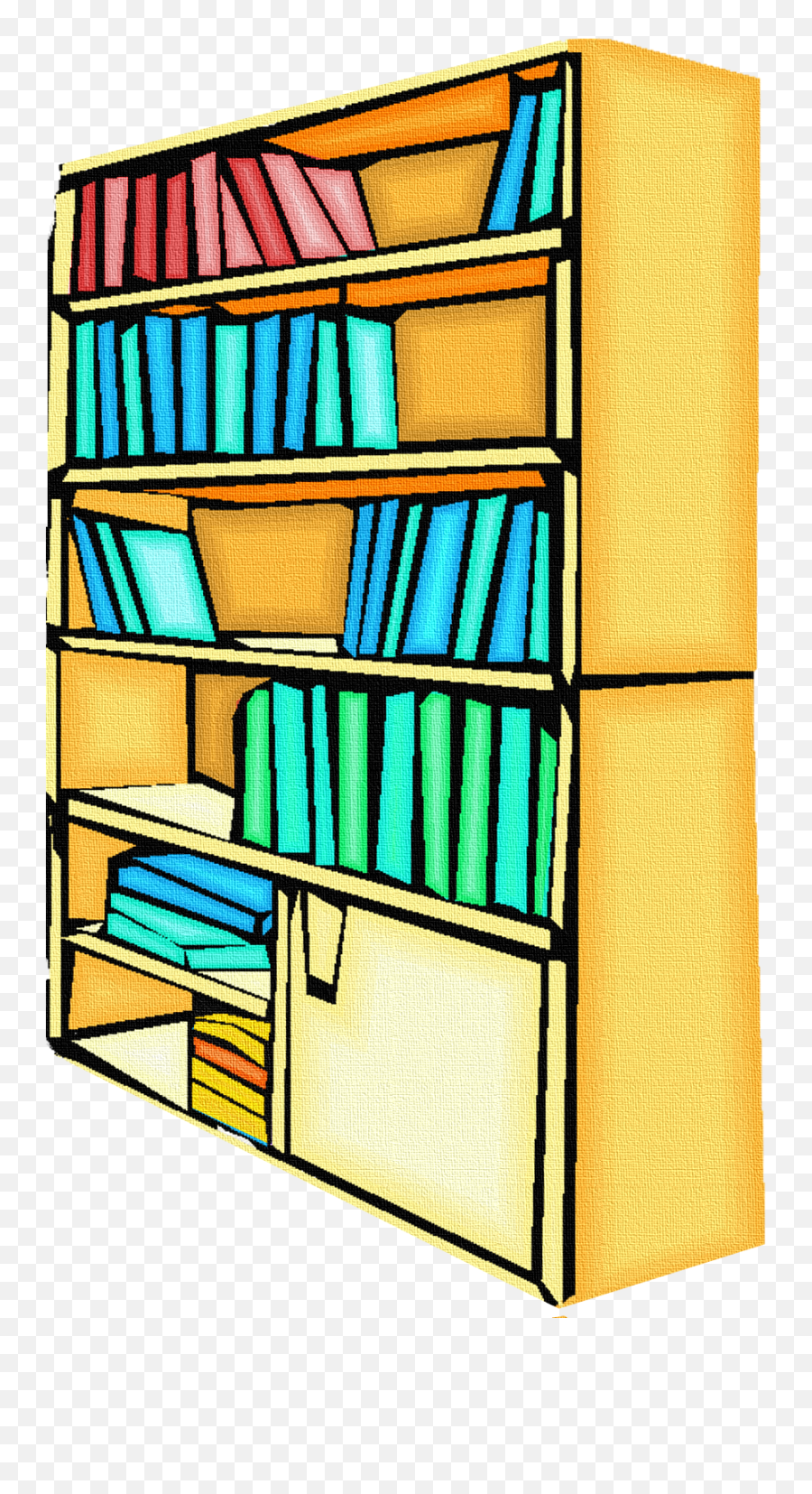 Bookcase Library Drawing Free Image - Bookcase Drawing Emoji,Agreement Bookcase Emotion