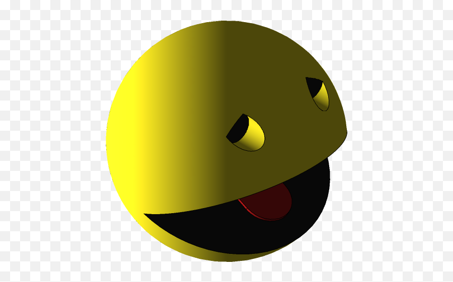 Pac Man 3d Cad Model Library Grabcad - Wide Grin Emoji,Rip Pacman Emoticon?