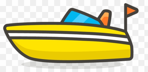 Speedboat Emoji Clipart - Lancha Png,Sailboat Emoji