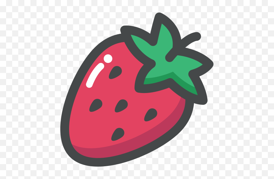 Strawberry Fruit Food Free Icon Of Fruity - Cute Strawberry Icon Png Emoji,Fruity Emoticon