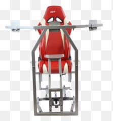 Crj Model Flight Sim Cockpit With Dual Control Mount Monitor Stand Red And White Leatherette Seat Emoji,Emotion Replacement Seat