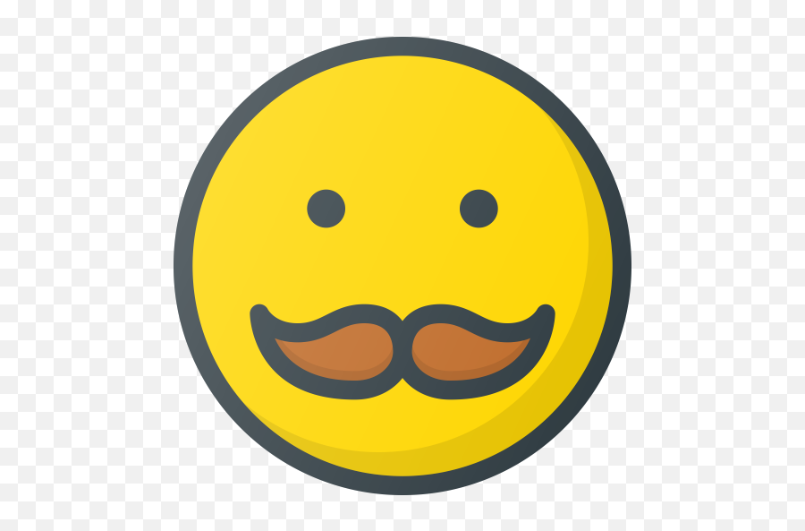 Emoji Emote Emoticon Emoticons Mustache Icon - Free Download Happy,X D Emoticons