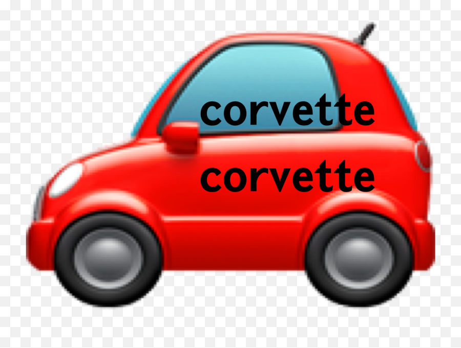 Corvette Car Zoom Vroom Speed Sticker By Laurensjb Emoji,Car Emojis