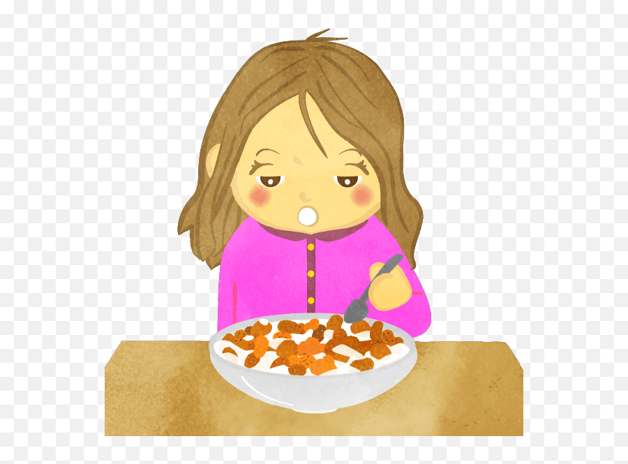 Girl Just Woke Up And Eating A Cereal - Cute2u A Free Cute Emoji,Girl Shrug Emoji