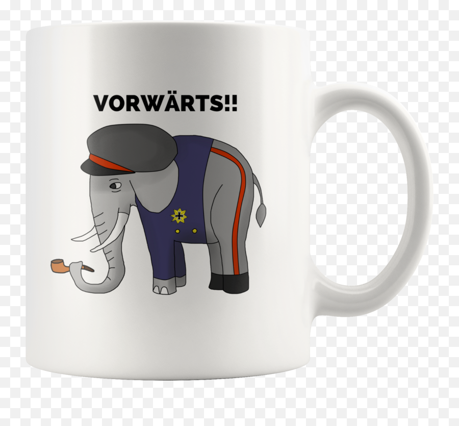 Gebhard Von Blücher Elephant Mug U2013 Napoleonic Impressions Emoji,Flag Of Prussia Emoji