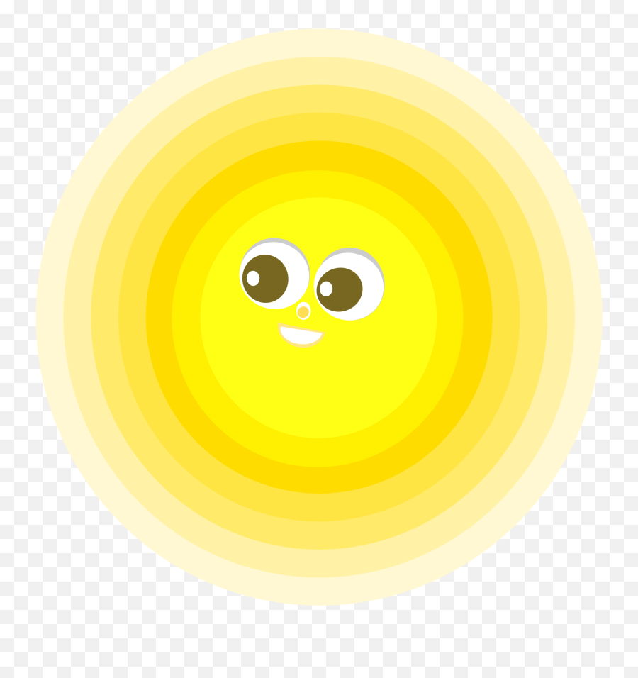 Clipart - Smiling Sun Character Radiating Clipart Best Emoji,Cute Sun Emoji