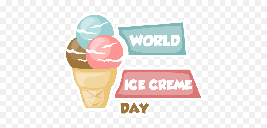 Ice Cream Day By Marcossoft - Sticker Maker For Whatsapp Emoji,Water Ice Emoji