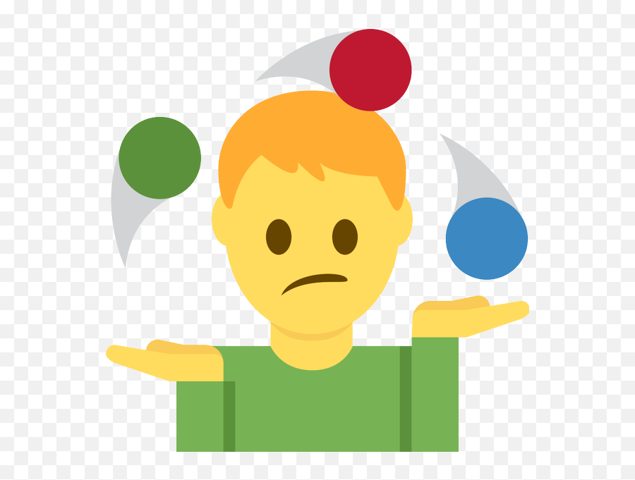 Emoji Face Mashup Bot On Twitter Person Juggling - Happy,Confounded Face Emoji