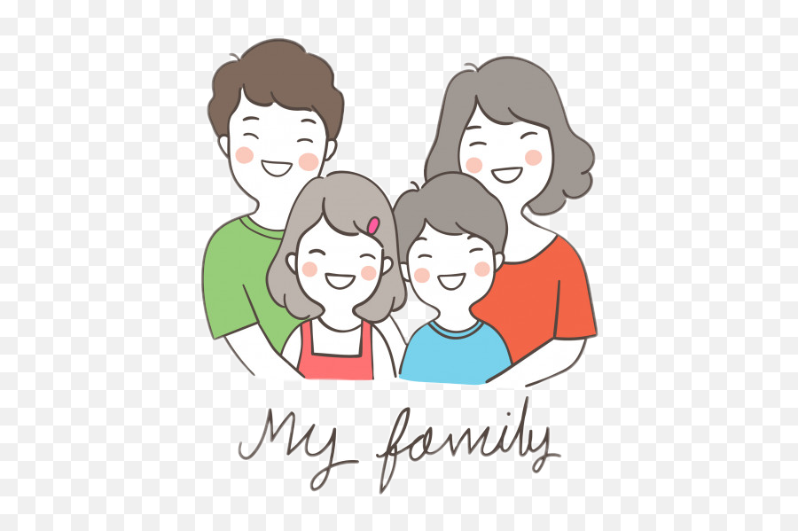 Love Mom Dad Sticker - Happy Family Doodle Family Emoji,Mom And Dad Emoji