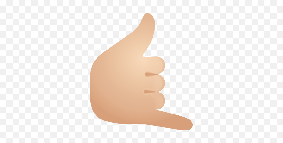 Call Me Hand Light Skin Tone Icono - Sign Language Emoji,Emoji Pulgar Arriba