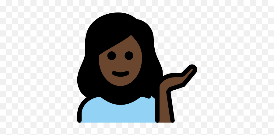 U200d Woman Tipping Hand Dark Skin Tone Emoji - Openmoji,Information Desk Girl Emoji