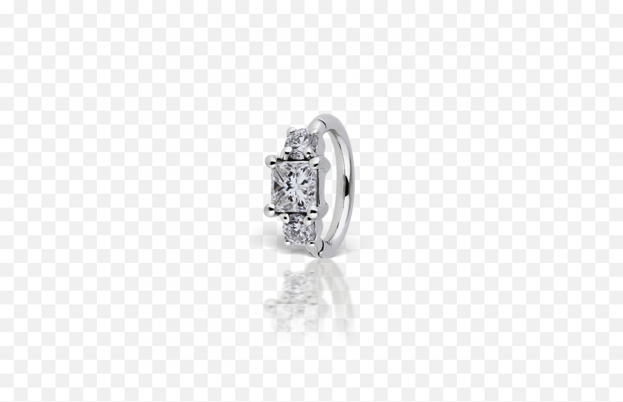 65mm 3mm Diamond Princess Ring Maria Tash - Solid Emoji,Man Engagement Ring Woman Emoji