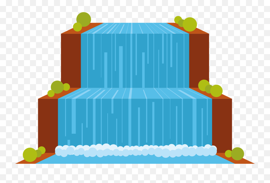 Flat Waterfall Clipart - Waterfall Clipart Emoji,Tow Truck Emoji