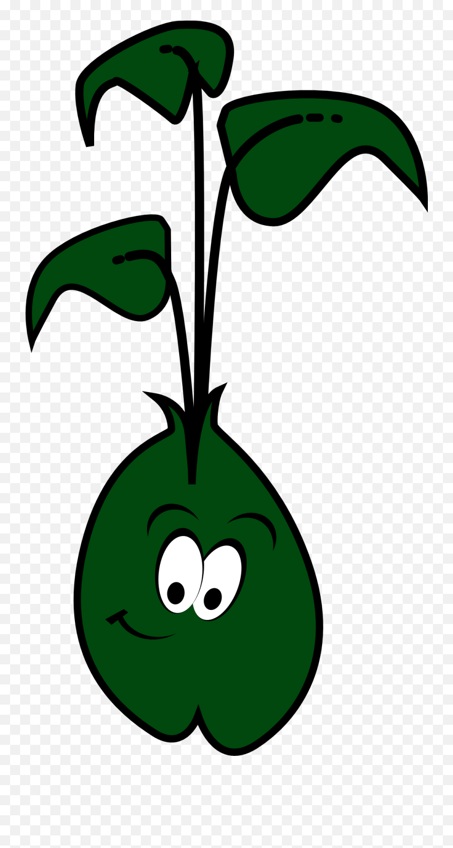 Bean Sprout Smiling As An Illustration - Cartoon Character For Sprout Emoji,Bean Sprout Emoticon