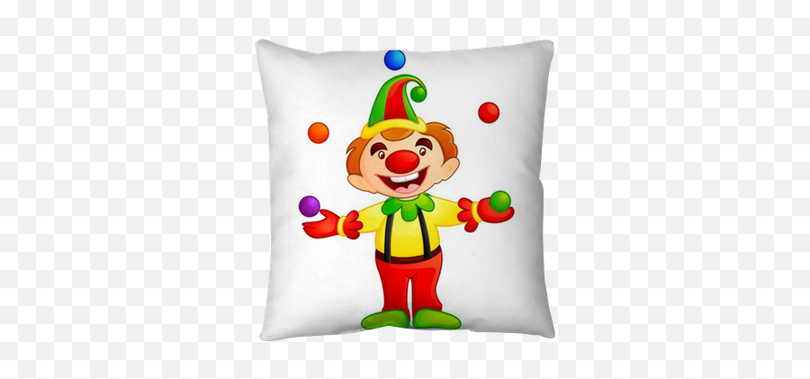 Vector Illustration Of Circus Joker Juggling With Ball Throw Pillow U2022 Pixers - We Live To Change Emoji,Emoticon Juggling