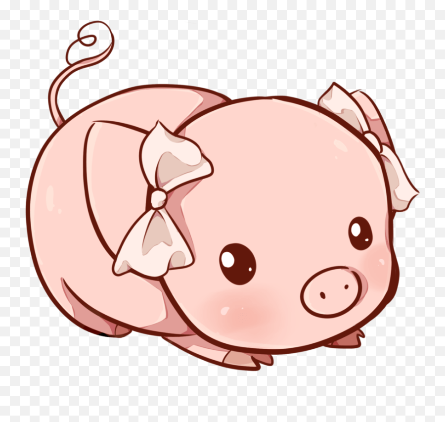 Kawaii Pig Wallpapers - Baby Cute Cartoon Pigs Emoji,Pig Kawaii Emoticon
