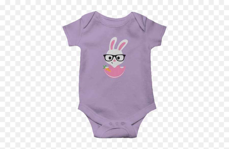 Nerd Girl Easter Bunny - Funny Baby Girl Onesies Aunt Emoji,Baby Bunny Emoticon Facebook