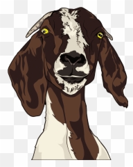 Goat Face Clipart Free Download Transparent Png Creazilla - Goat Head Clip Art Emoji,Goat Emoticon