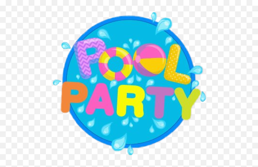 Poolparty Poolpartystickers Sticker - Stiker Pool Party Png Emoji,Emoji Pool Party