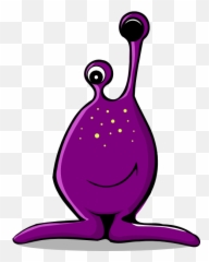 Purple Alien - Alien Clip Art Emoji,Mia Emoji Monster Girl