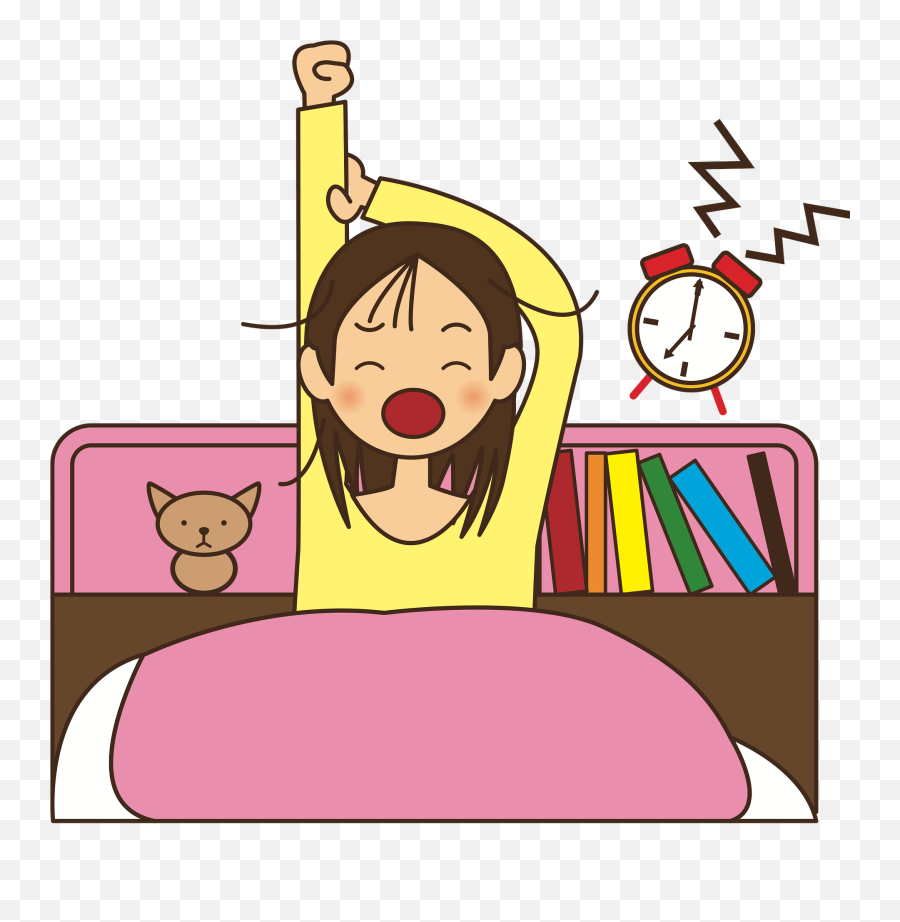Girl Waking Up Clipart Free Download Transparent Png - Wake Up Clipart Emoji,Stretching Emoji