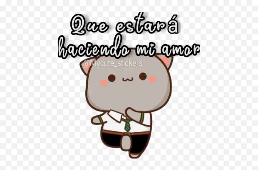 Sticker Maker - Mochi Grey Cat Fanboybyyessy Emoji,Emojis Para Mi Amor