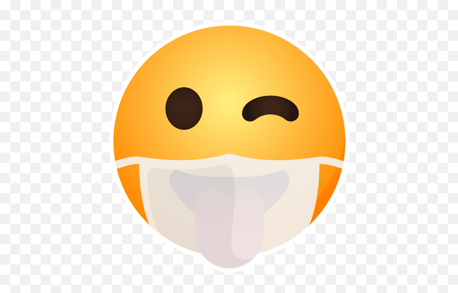 Mask Emoji By Marcossoft - Sticker Maker For Whatsapp,Text For Emoticon Smiley With Tounge Out