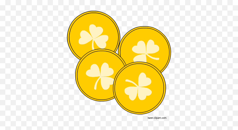 Clip Art Images And Graphics - St Patricks Day Coins Clip Art Emoji,St Patrick's Day Emoji Art
