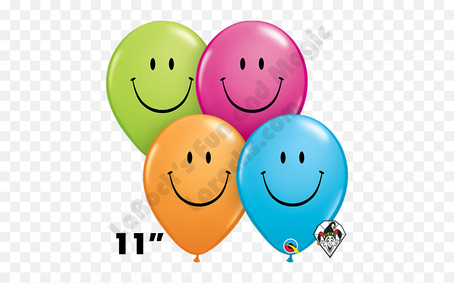 11 Inch Round Assortment Smile Balloon Qualatex 50ct Emoji,Sparklle Emoticon
