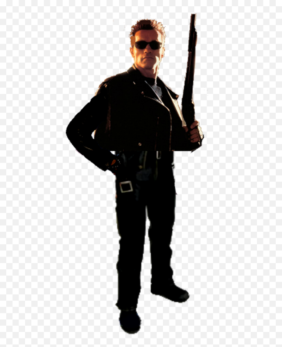 Terminator With Gun Standing Png Transparent Images Emoji,Head + Gun Emoji