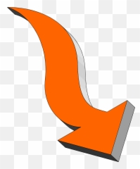 Drawn Wavy Orange Down Arrow Free Image Download Emoji,Orange Arrow Emoji