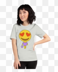 Heart Eyes Emoji T - Shirt,Crazy Eyes Emoji