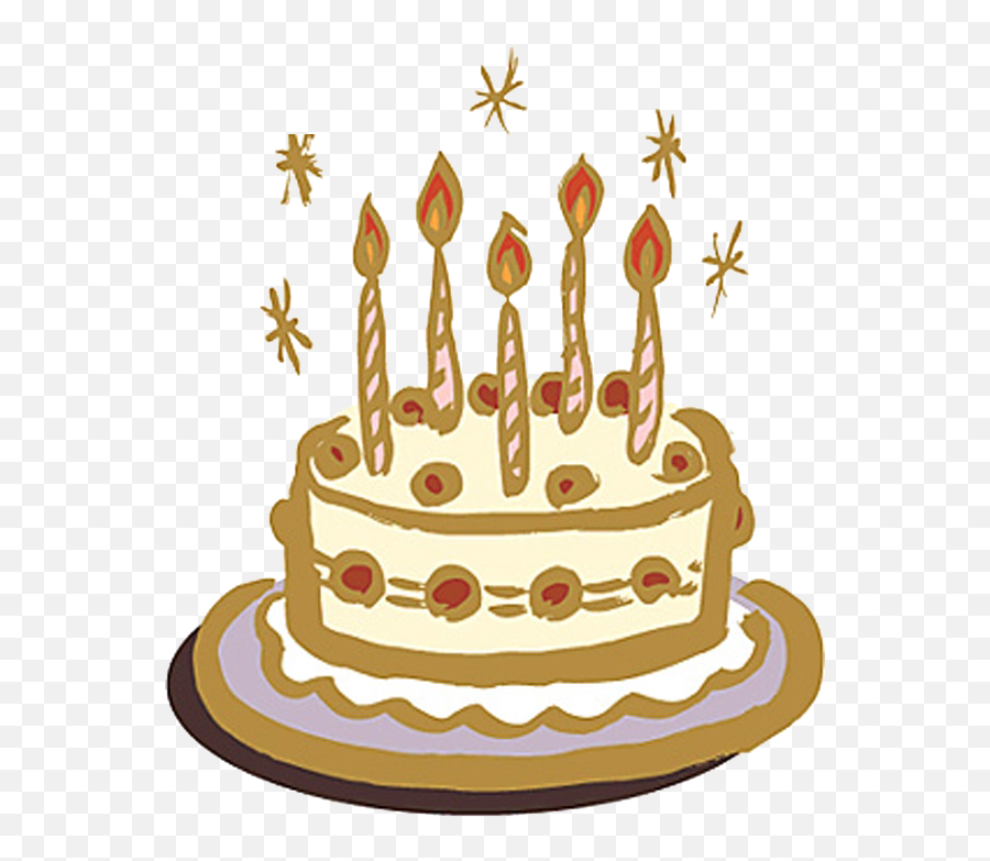 Hand Drawn Birthday Cake Png Download - 600704 Free Cake Decorating Supply Emoji,Birthday Candle Emoji