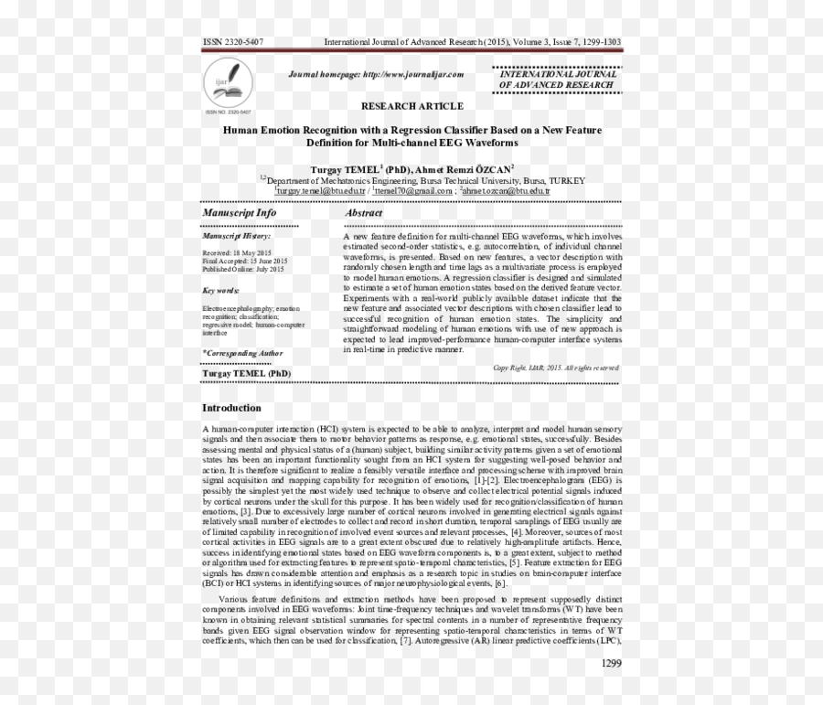 Pdf Irjet - Speech Emotion Recognition Using Cart Algorithm Horizontal Emoji,Human Emotions Chart